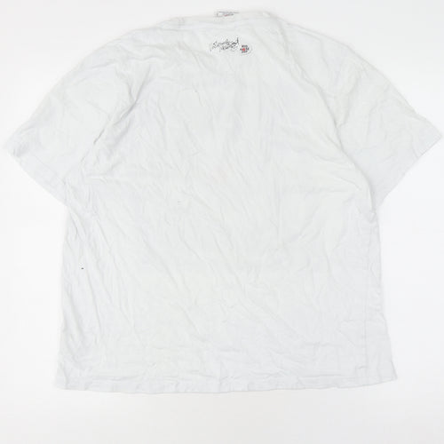 Comic Relief Men's White Large Graphic T-Shirt, Fairtrade
