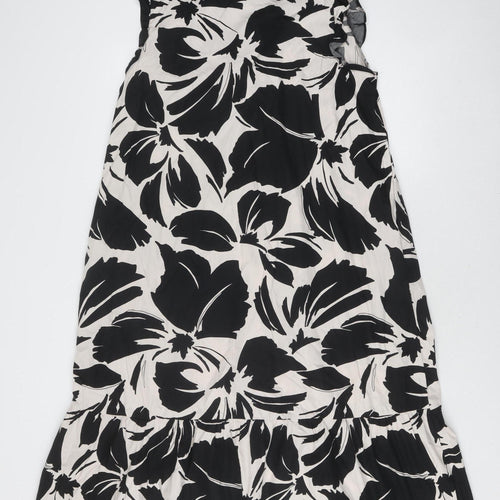 Marks and Spencer Women's Black Floral Dress Size 14
