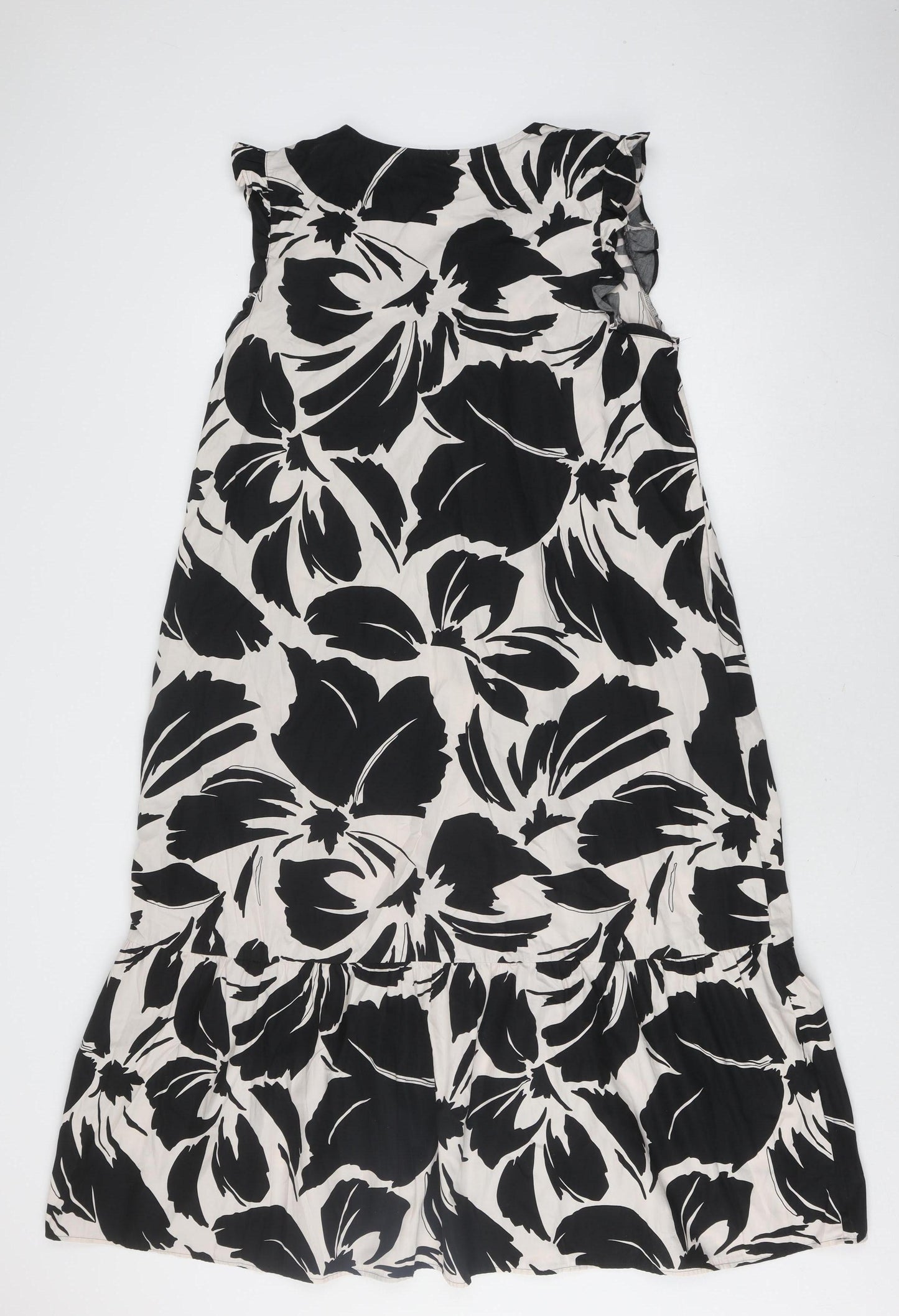 Marks and Spencer Women's Black Floral Dress Size 14