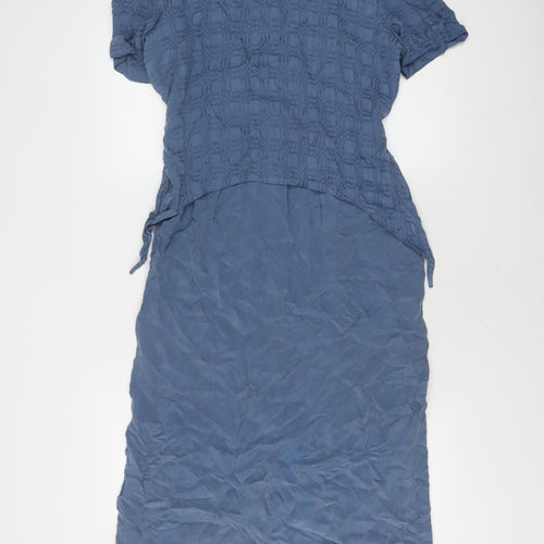 Joseph Ribkoff Women's Blue Midi Dress - Size 12