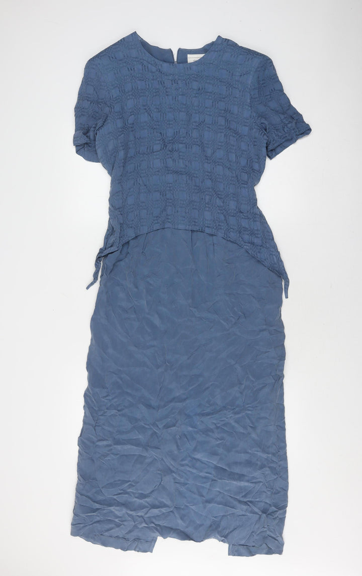 Joseph Ribkoff Women's Blue Midi Dress - Size 12