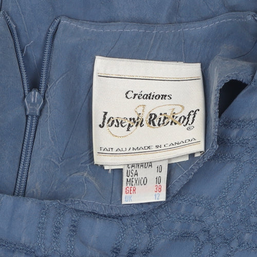 Joseph Ribkoff Women's Blue Midi Dress - Size 12