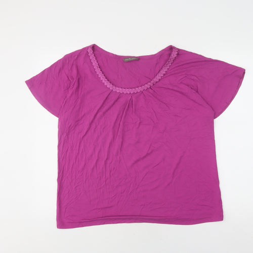 Marks and Spencer Women's Pink T-Shirt, Size 18, Casual Fit
