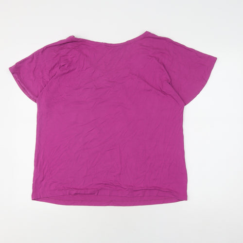 Marks and Spencer Women's Pink T-Shirt, Size 18, Casual Fit