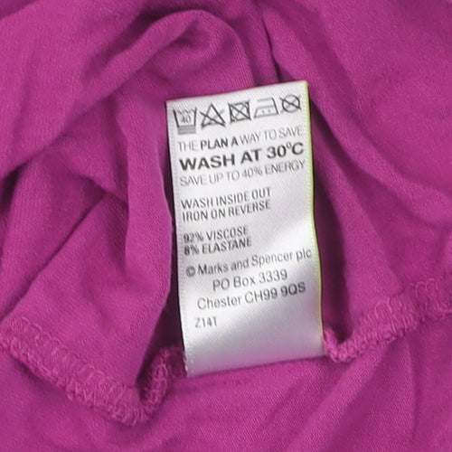 Marks and Spencer Women's Pink T-Shirt, Size 18, Casual Fit