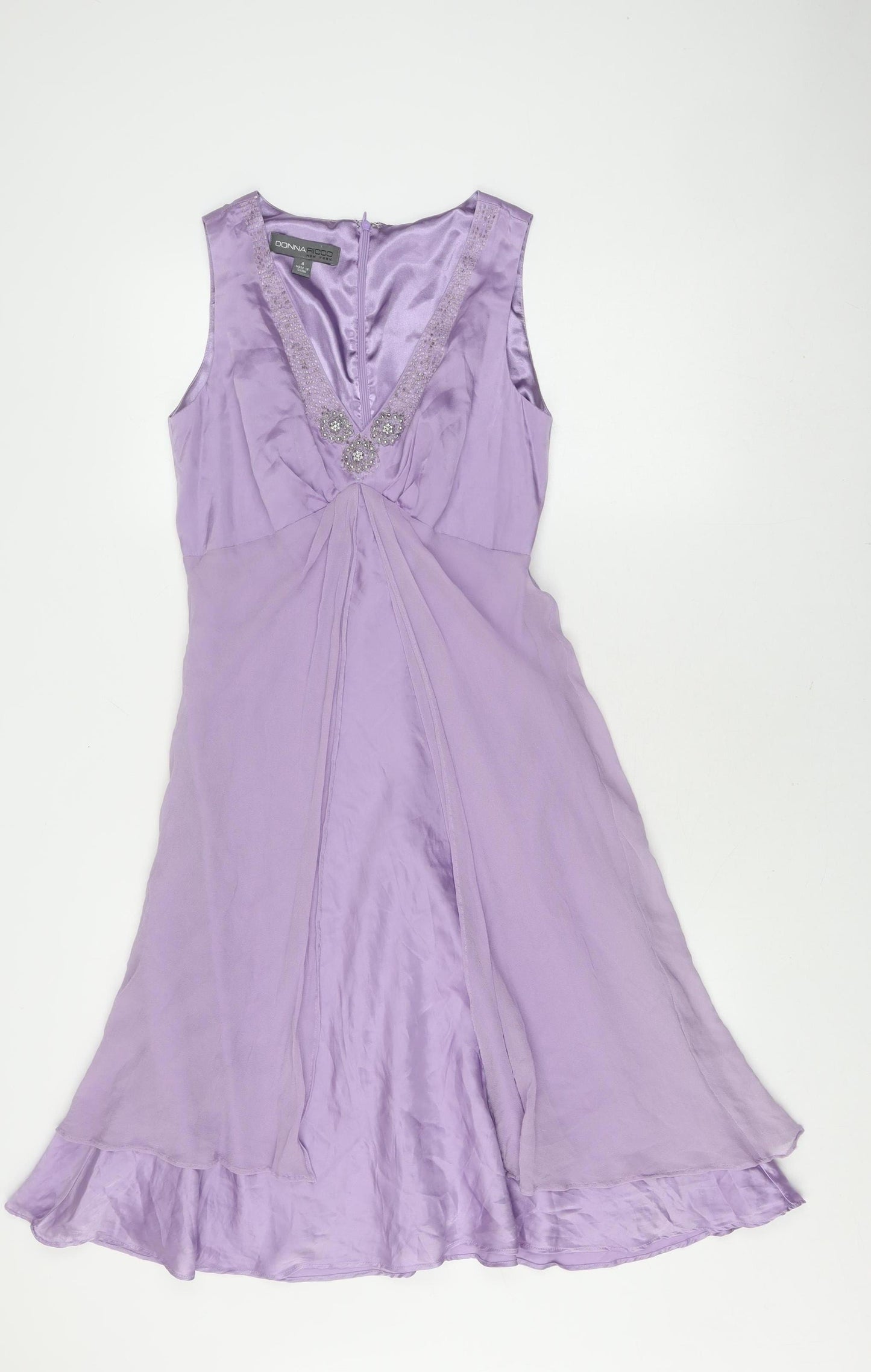 Donna Ricco Women's Purple Sleeveless Dress