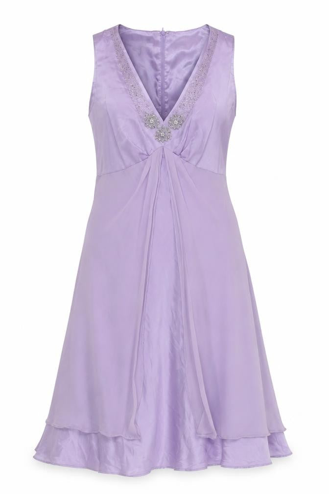Donna Ricco Women's Purple Sleeveless Dress