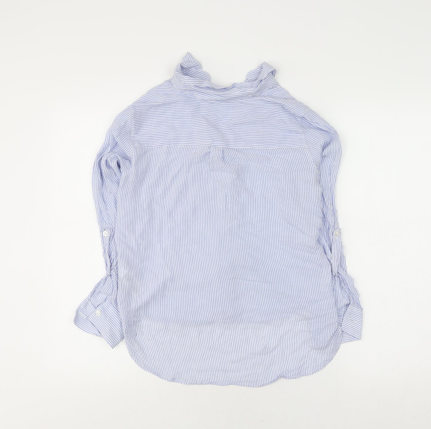 Next Women’s Blue Striped Button-Up Shirt, 6 Plus, Petites