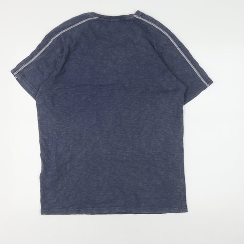 Napapijri Men's Blue Short Sleeve Crew Neck T-Shirt L