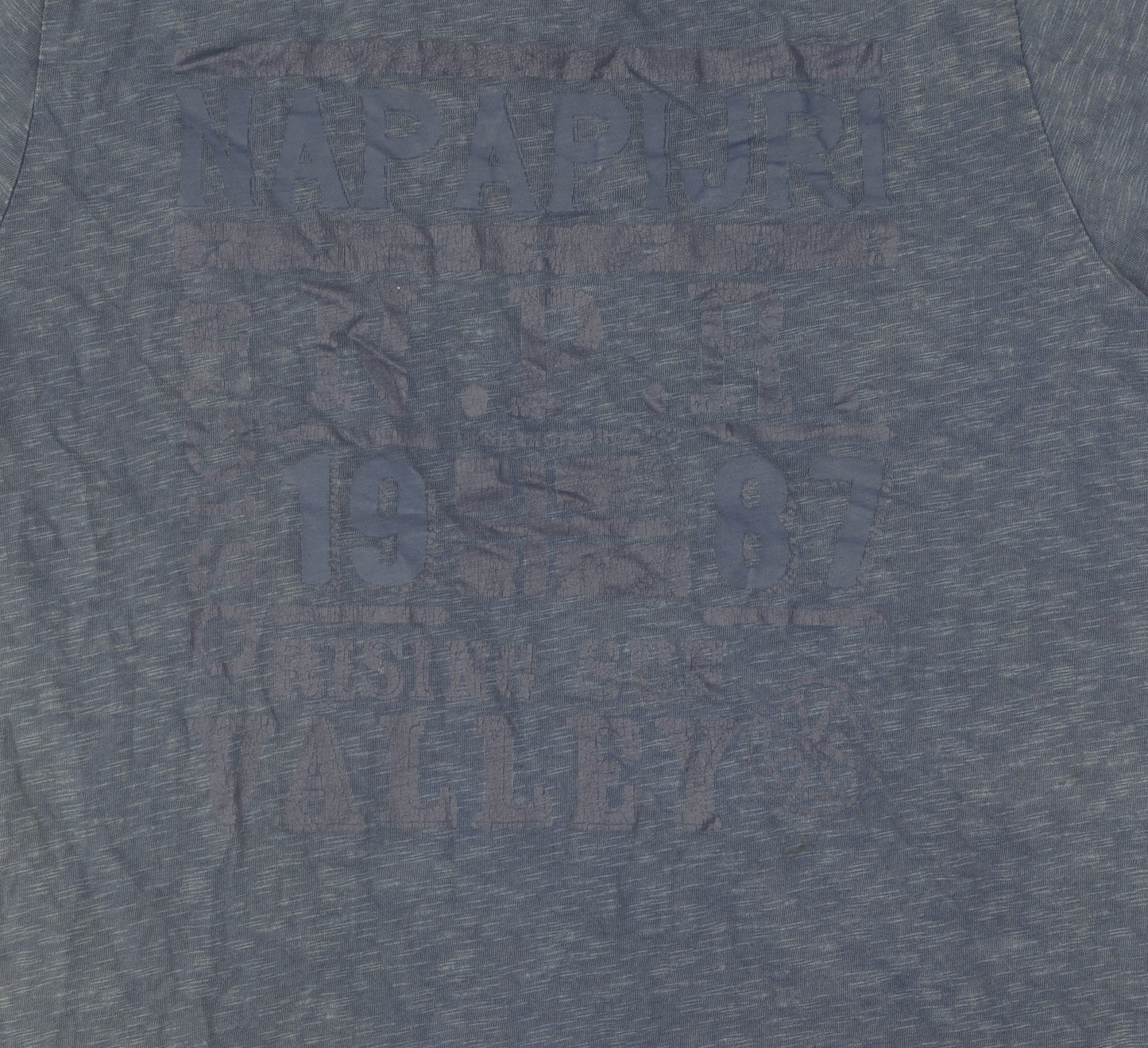 Napapijri Men's Blue Short Sleeve Crew Neck T-Shirt L