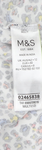 Marks and Spencer Kids Multicoloured Animal Print T-Shirt Size 12