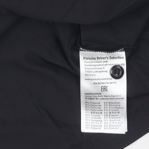 Porsche Men's Black Polo Shirt L - Stylish & Casual