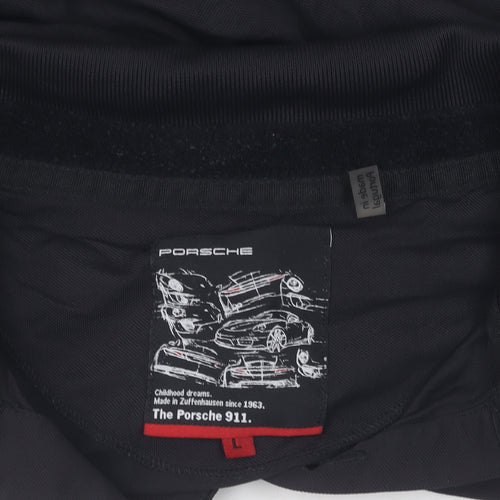 Porsche Men's Black Polo Shirt L - Stylish & Casual