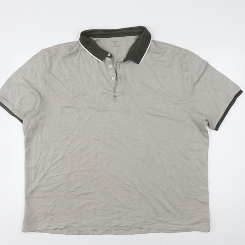 Marks & Spencer Men's 2XL Grey Polo Shirt
