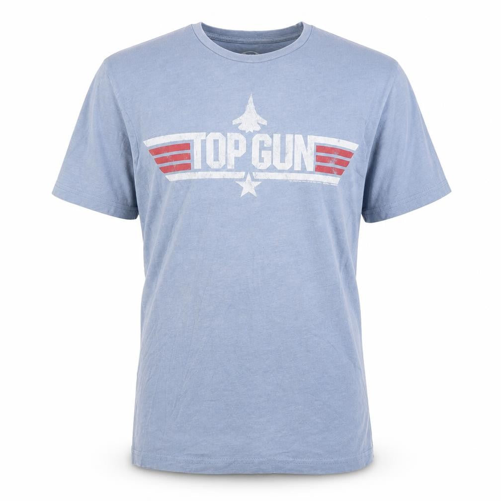 Front view of Burton Men's Blue Top Gun T-Shirt, Medium