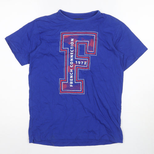 French Connection Boys Blue Graphic Print T-Shirt 11 Years