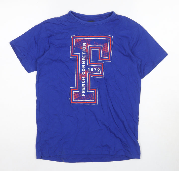 French Connection Boys Blue Graphic Print T-Shirt 11 Years