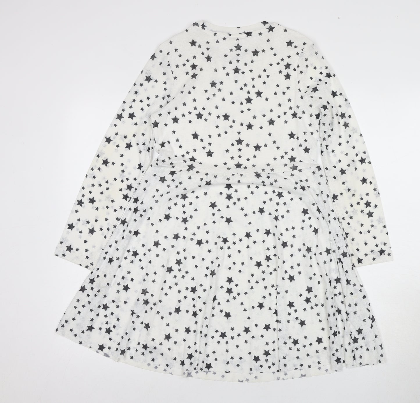Marks and Spencer Girls White Star A-Line Dress 10-11Y