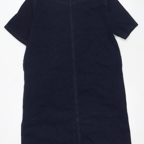 Next Women's Blue Round Neck Dress Size 14