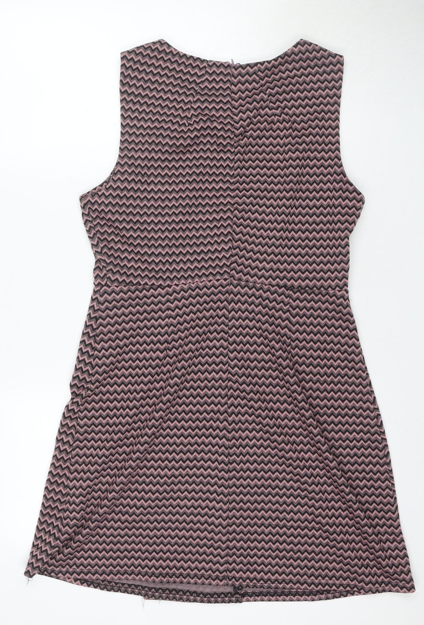 Apricot Women's Pink Chevron Shift Dress UK 12