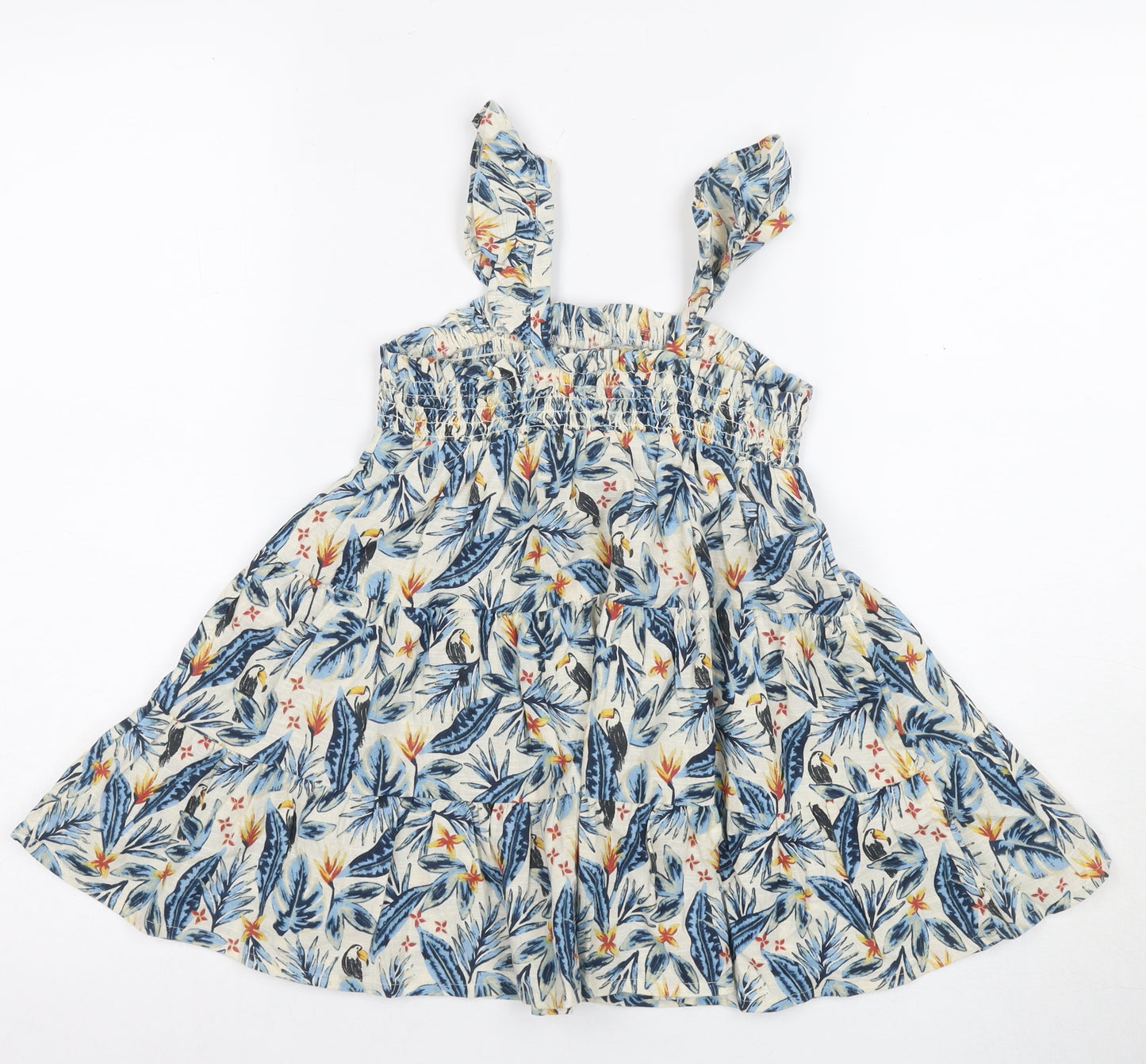 Marks and Spencer Girls Multicoloured A-Line Dress, 2-3 Years