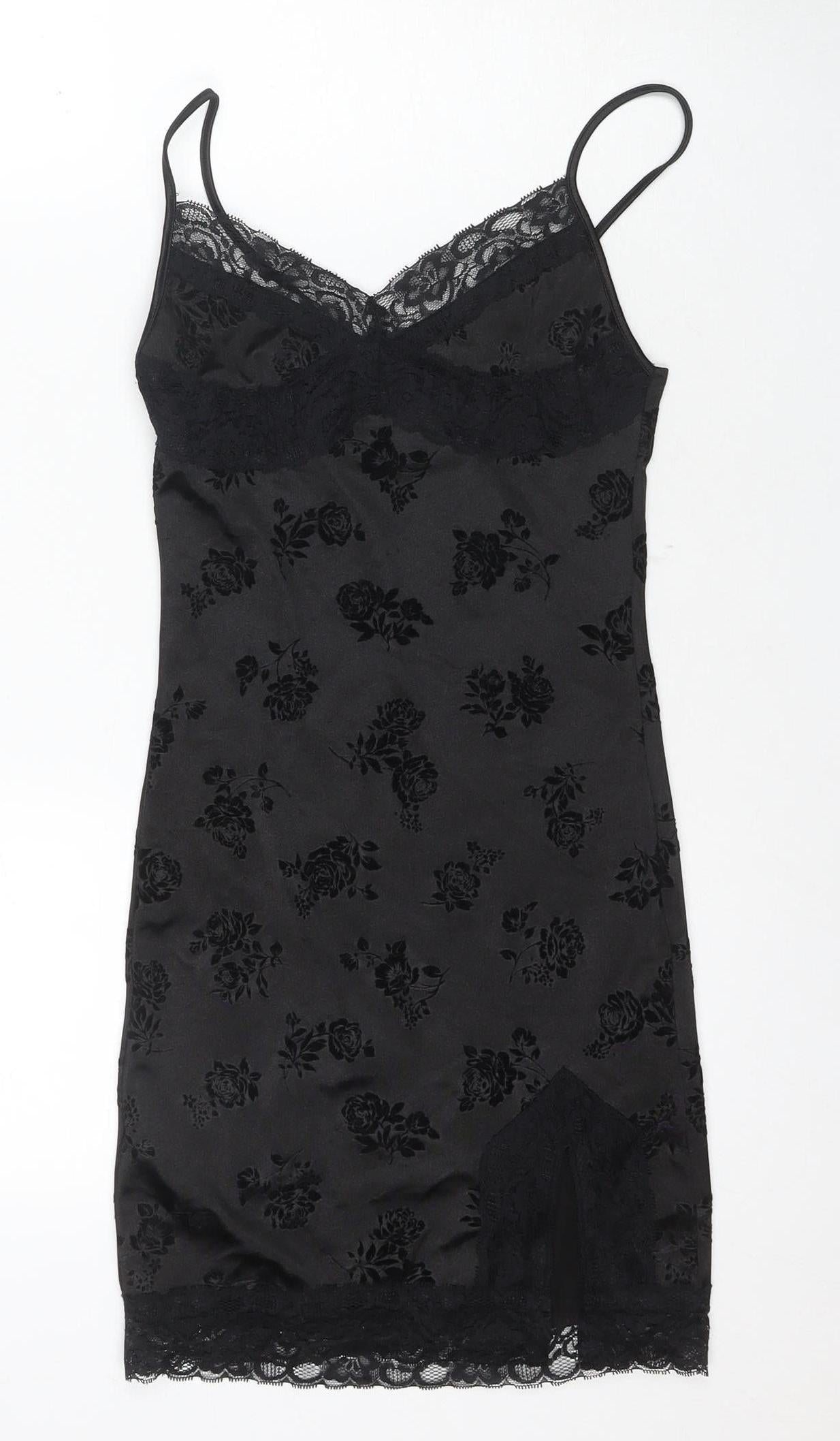 Motel Women's Black XS Slip Dress Sleeveless