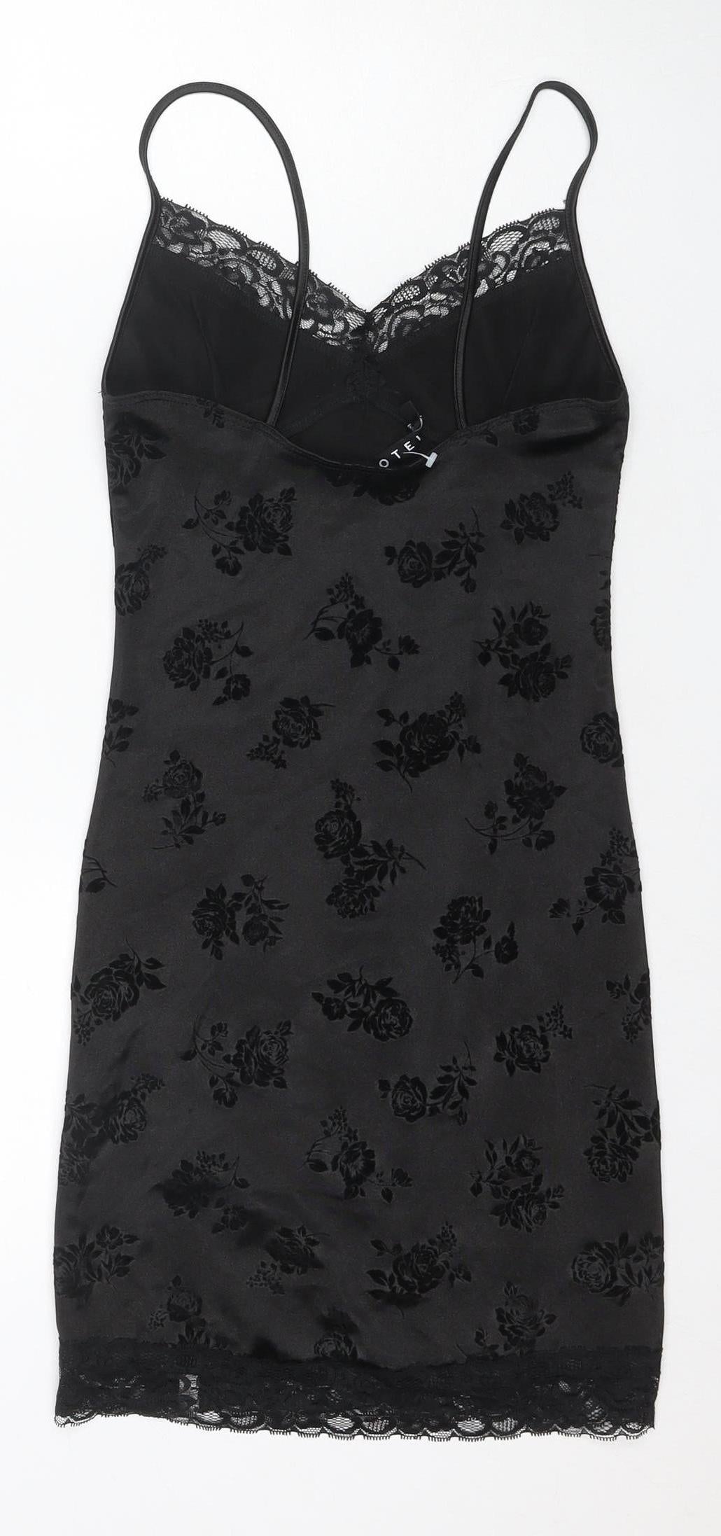 Motel Women's Black XS Slip Dress Sleeveless