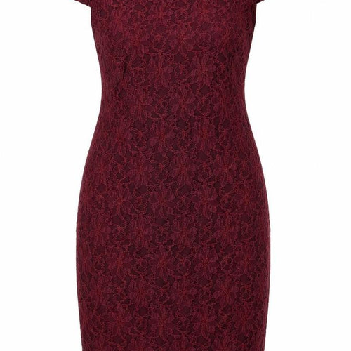 Dorothy Perkins Red Midi Lace Dress Women