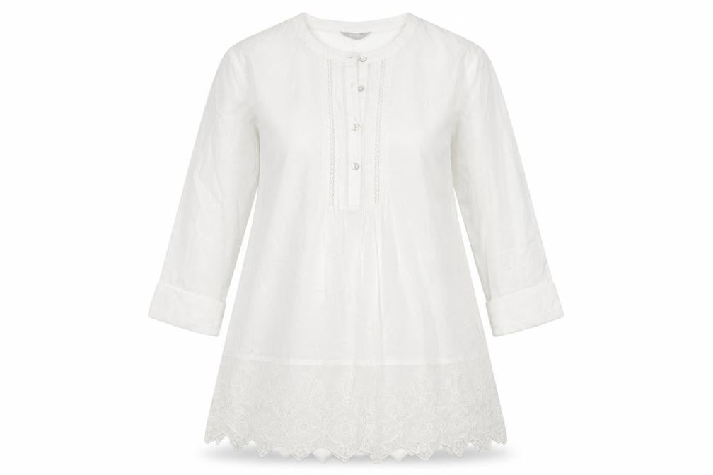 Marks and Spencer Women White Size 12 Cotton Dress