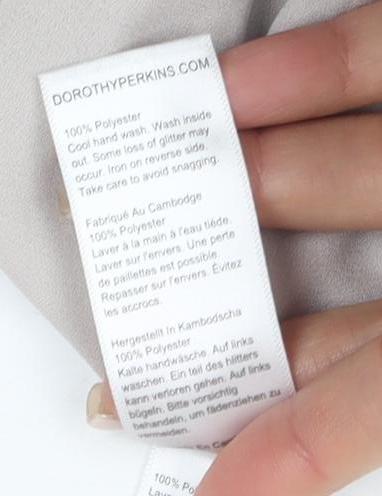 Dorothy Perkins Women's Beige Long Sleeve Blouse - Size 10