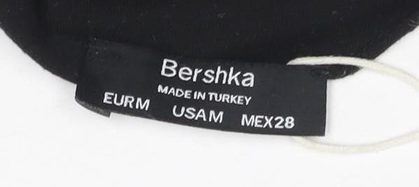 Bershka Women's Cropped Animal Print Blouse, M