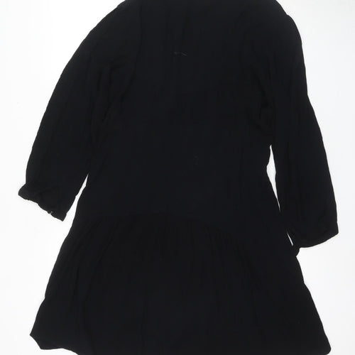 Jean Marc Philippe Black Blouse Women Long Sleeve Viscose