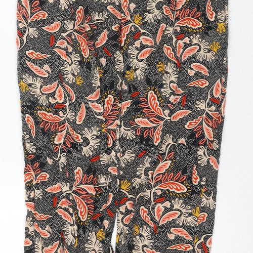 H&M Women's Multicoloured Floral Trousers Size 8
