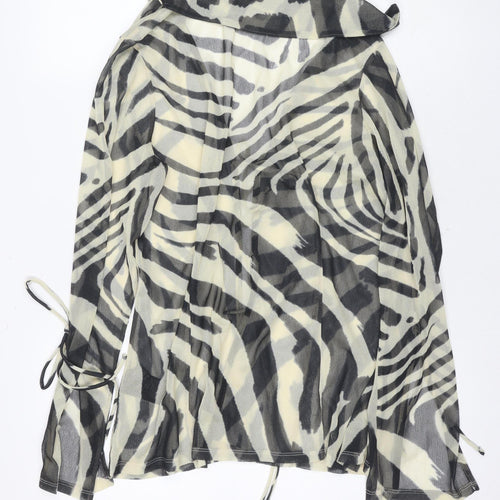 H&M Women's Multicoloured Wrap Blouse Size L