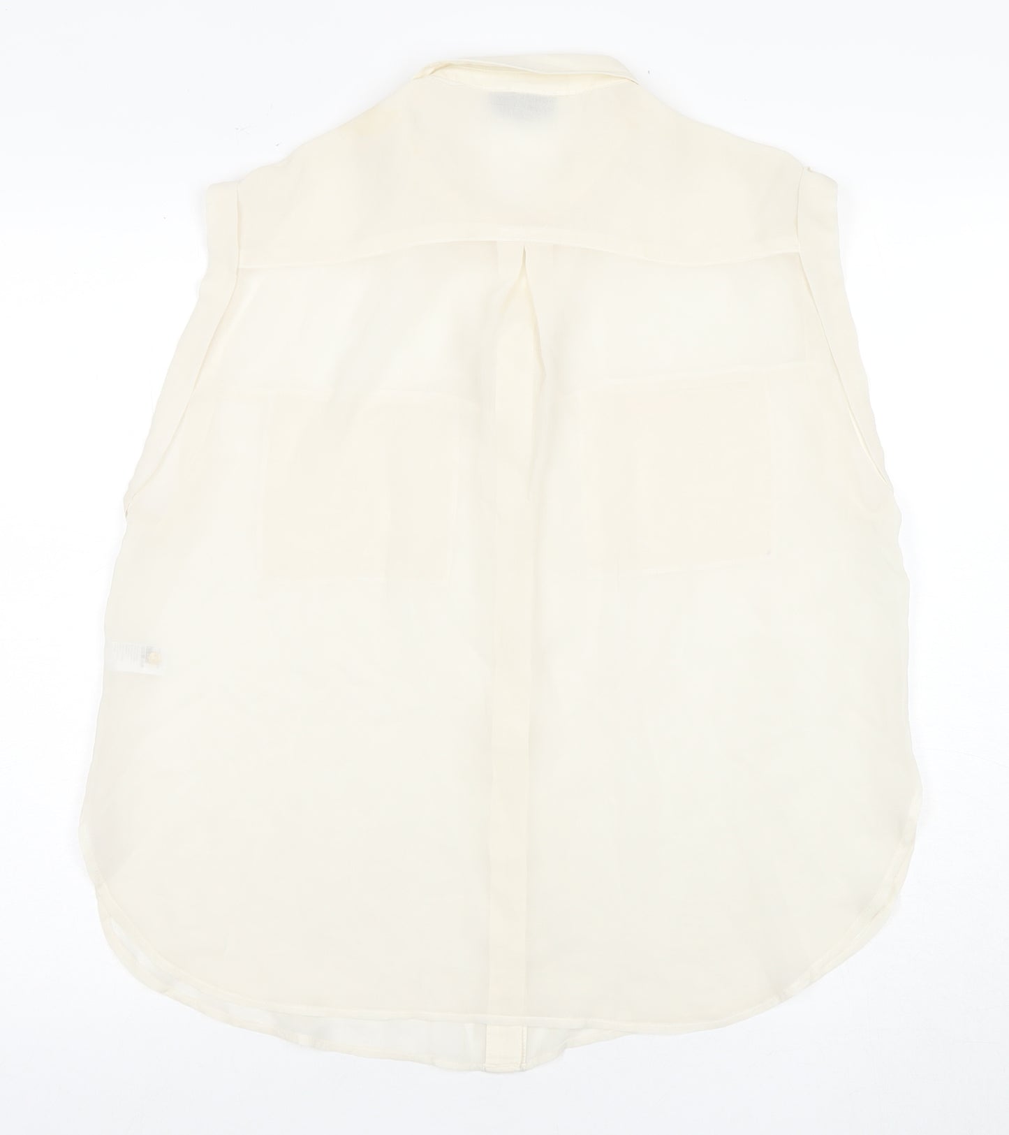 Topshop Women’s Ivory Sleeveless Button-Up Shirt