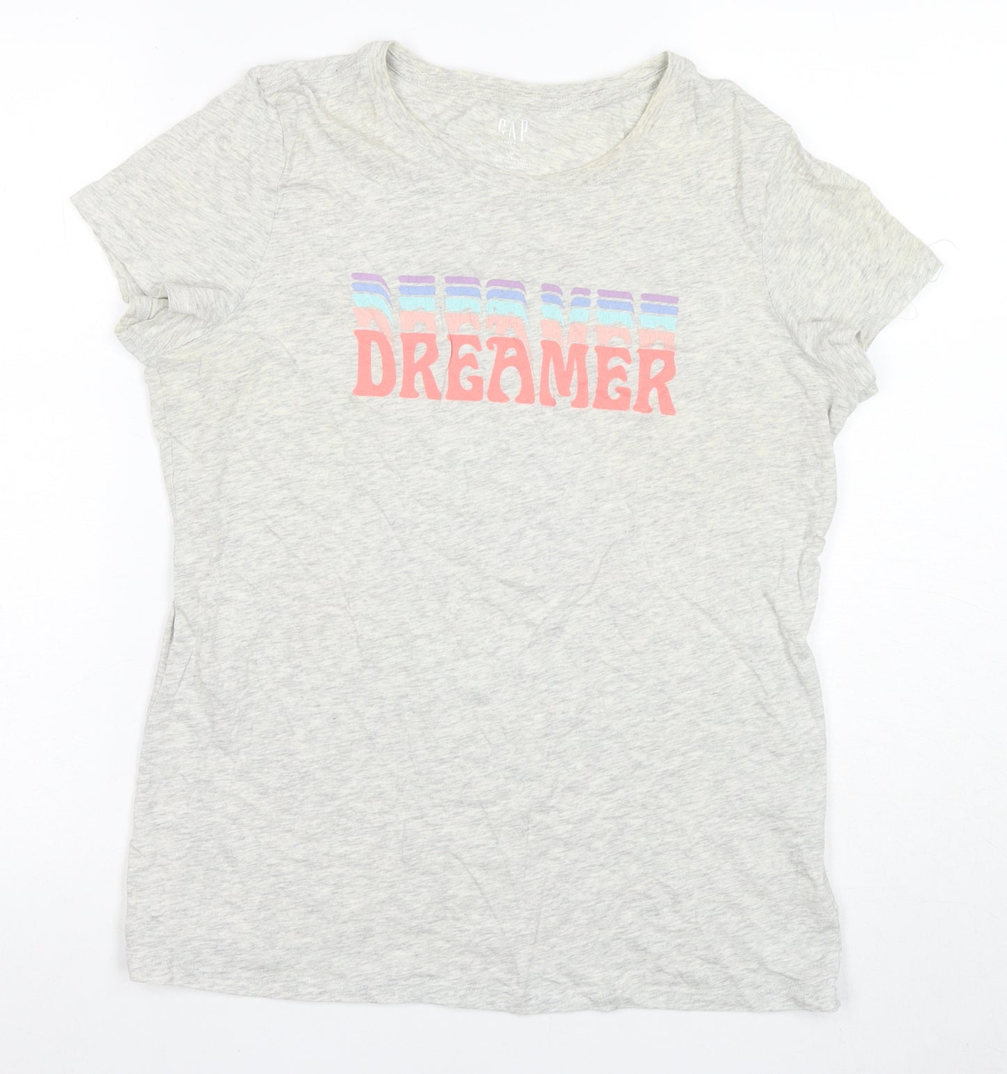 GAP Women's Grey Short Sleeve T-Shirt Medium