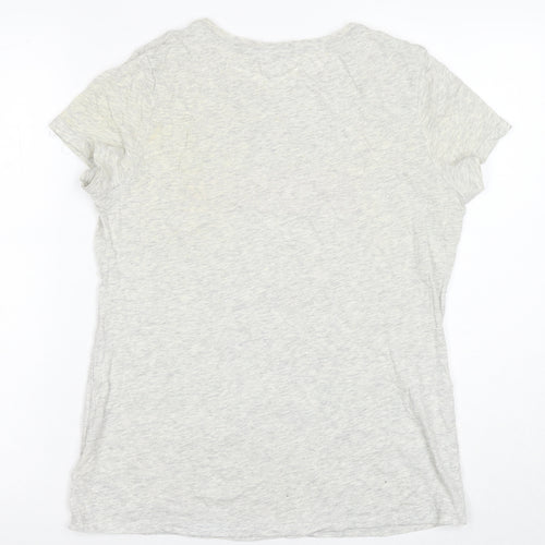 GAP Women's Grey Short Sleeve T-Shirt Medium