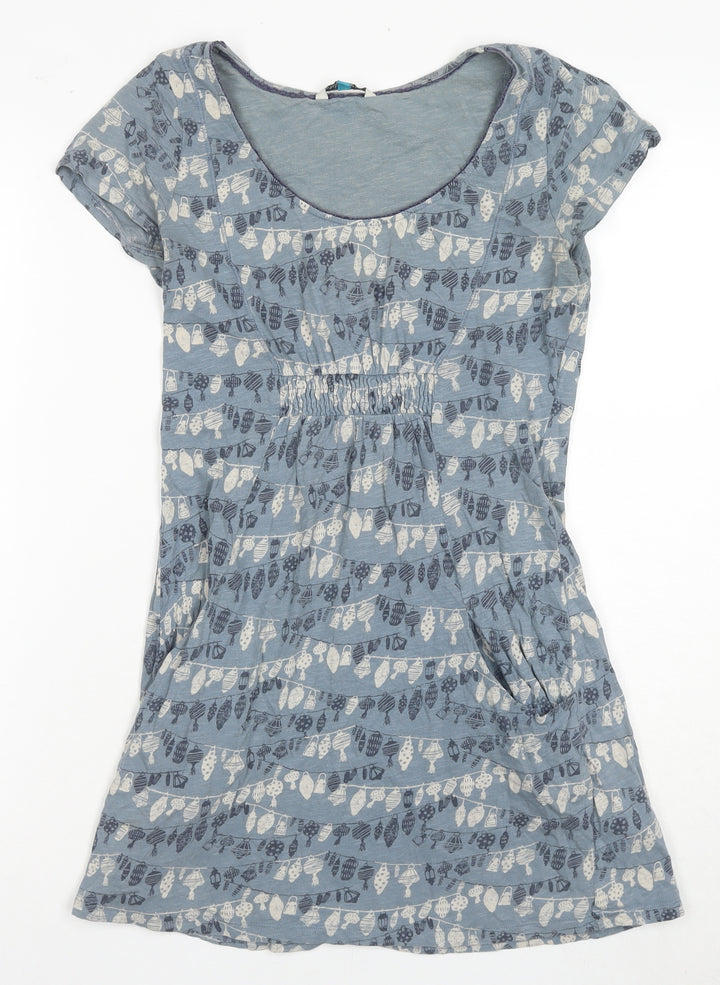 White Stuff Women's Blue A-Line Dress, Size 8