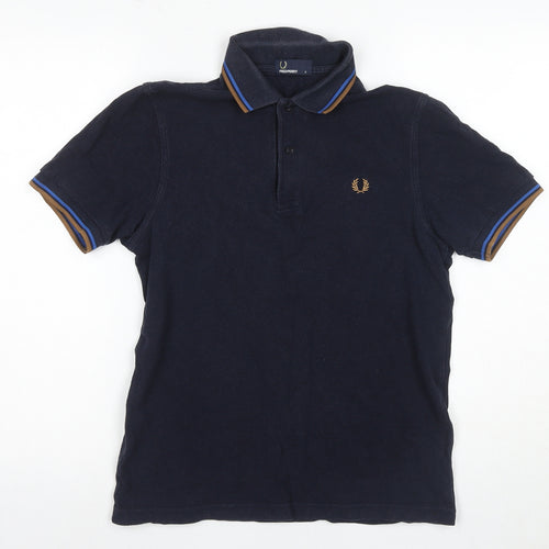Fred Perry Men's Blue Polo Shirt S Short Sleeve