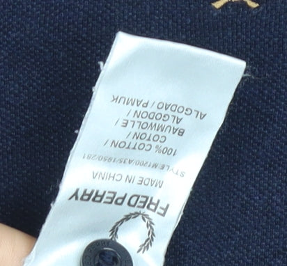 Fred Perry Men's Blue Polo Shirt S Short Sleeve