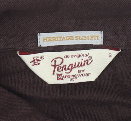 Penguin Men's Brown Slim Fit Polo S