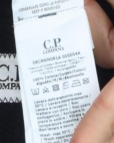 C.P. Company Men's Black Graphic Pullover Jumper M