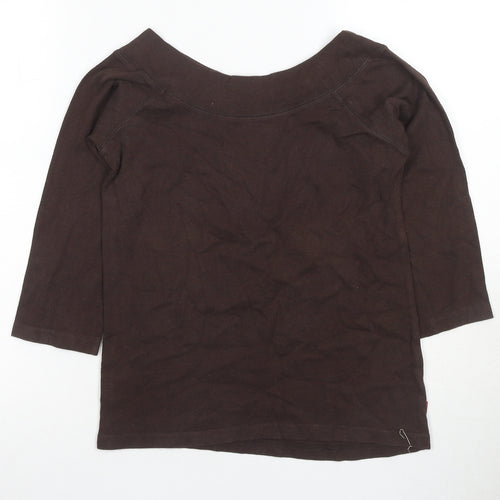 Jackpot Brown 3/4 Sleeve Women's Top Size 12