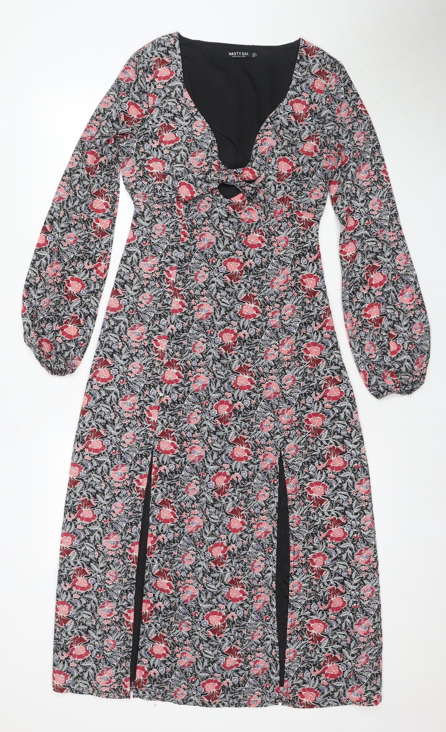 Nasty Gal Women's Floral Sheath Dress, UK 6, Multicoloured