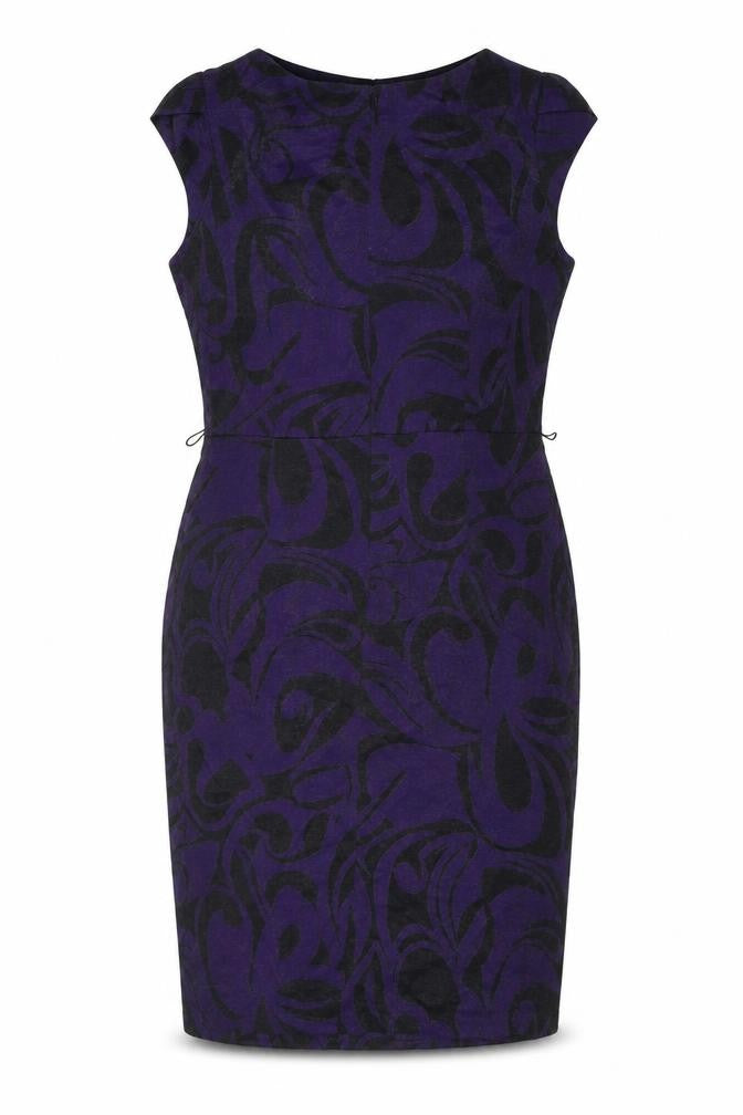 Per Una Women's Purple Floral Sheath Dress, Size 14