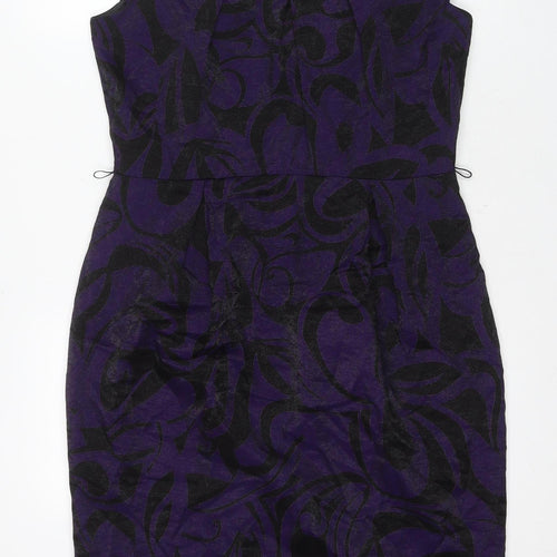 Per Una Women's Purple Floral Sheath Dress, Size 14