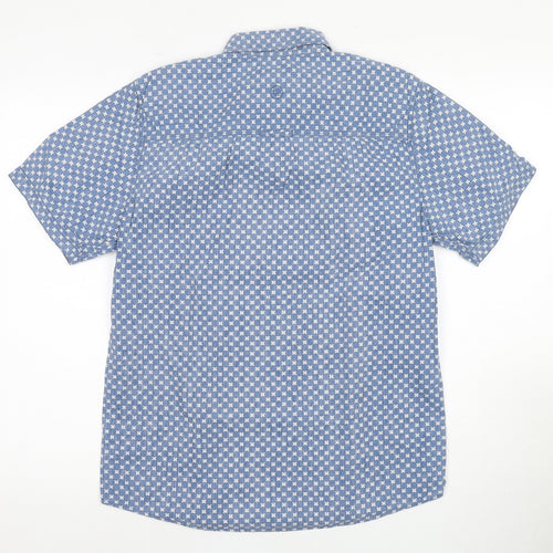 FatFace Men's Blue Floral Short Sleeve Shirt S