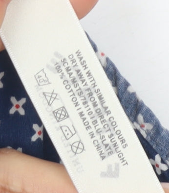 FatFace Men's Blue Floral Short Sleeve Shirt S