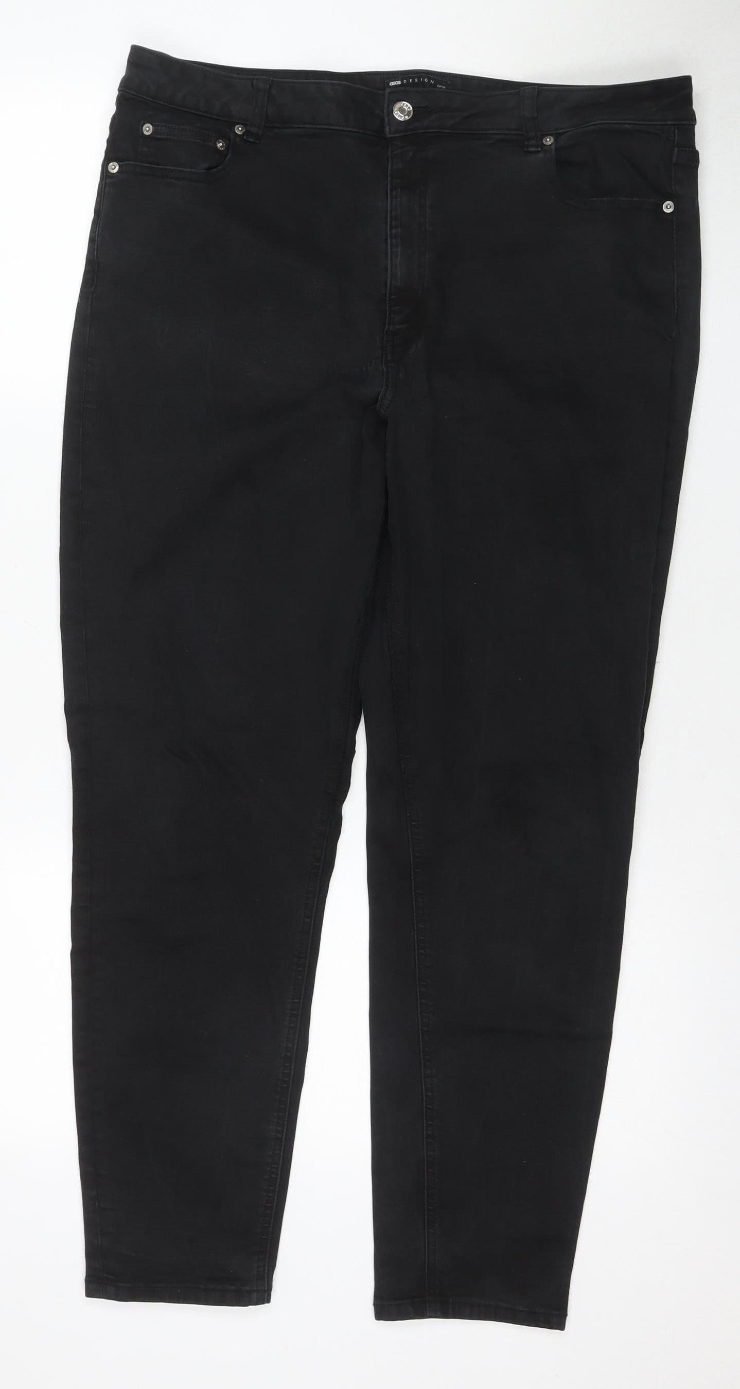 ASOS Women's Black Straight-Leg Plus Size Jeans