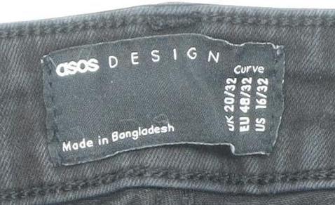 ASOS Women's Black Straight-Leg Plus Size Jeans